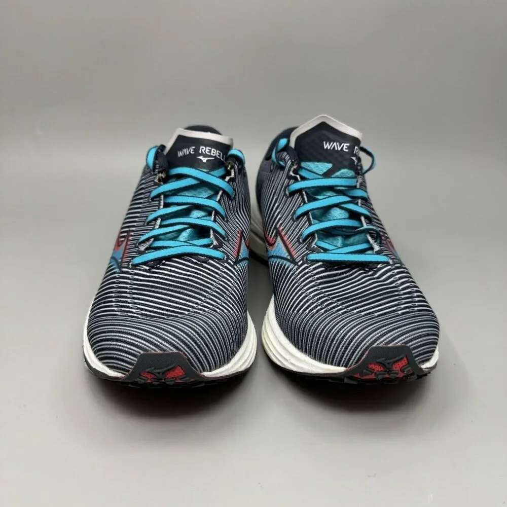 Mizuno Wave Rebellion Shoes Womens 7.5 Medium B India Ink Scuba Blue